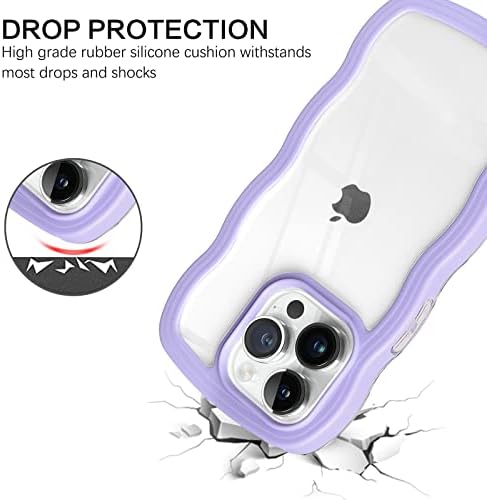 BENTOBEN IPhone 14 Pro Carcs, Curly Phone Carcasă iPhone 14 Pro 6.1 , Slim Fit Protection Sockproof Protection Soft TPU BUMPER