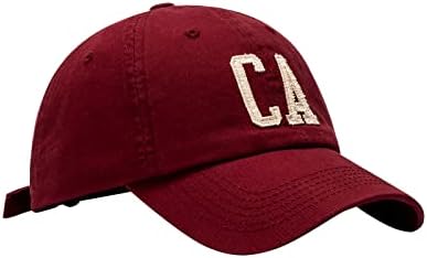 Capacul de baseball original din California pentru bărbați pentru bărbați, spălat echipe reglabile, pălărie de baseball cu profil scăzut de bumbac vintage bumbac pălărie