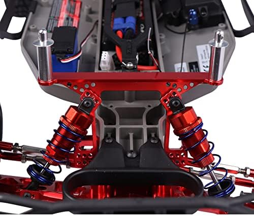 Set de montaj de șoc din față și spate din aluminiu pentru 1/10 Slash Rustler Bandit VXL 2WD, Upgrade Parts 3639 3638, Roșu