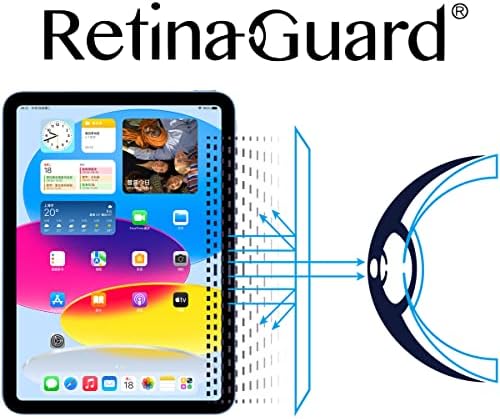 Retinaguard Anti Blue Light Screen Protector pentru 2022 iPad 10, SGS și Intertek testate, blochează excesiv lumină dăunătoare, reduceți oboseala ochilor