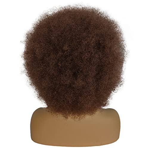 Anogol păr Cap Afro Kinky cret peruca maro cret peruca pentru femei Negru maro Disco peruci puf peruca Sintetice Peruci Pentru