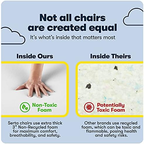 Serta Essential Mesh scaun de lucru pentru birou cu spate scăzut, fără brațe pentru birou la domiciliu sau sală de conferințe,