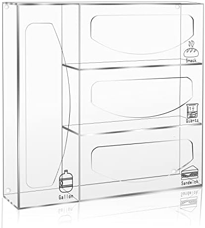Ziplock sac stocare Organizator titularii acrilice alimentare plastic Baggie Dispenser aplicabile bucatarie sertar și cămară