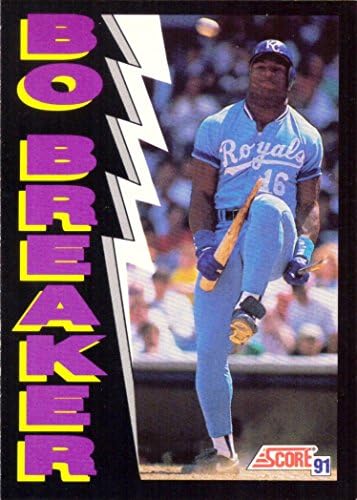 1991 Scor #773 Bo Jackson Bo Breaker Baseball Card - Breaks Bat peste genunchi