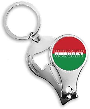 Ungaria Country Flag Nume Nip Nipper Ring Key Lanț Deschizor sticla Clipper