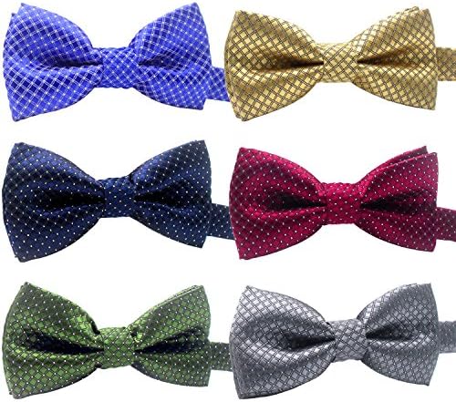 YOY cravate cu arcuri adorabile pentru animale de companie-cravată pe gât reglabilă cu 6 pachete 11.4 -18.5 Polka Dots Bowties