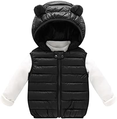 Jjhaevdy Baby Boys fete Puffer jacheta iarna cald Fleece căptușit jacheta urs urechi cu glugă haina ușoare îmbrăcăminte exterioară