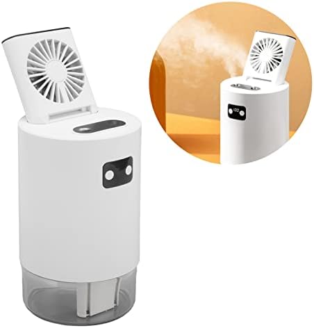 Tita-dong 2 în 1 umidificator de ventilator de aer condiționat, răcitor de aer cu borcan de apă de 1000 ml, ventilator de ridicare