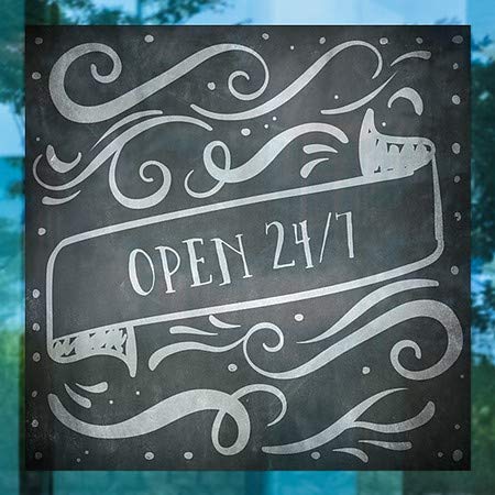 Cgsignlab | „Deschideți 24/7 -7 -Banner Banner” Clarea ferestrei | 5 x5