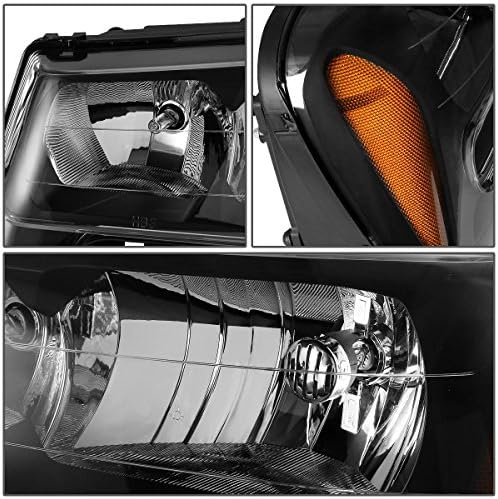 Compatibil cu Chevy Trailblazer înlocuire carcasă neagră far de colț chihlimbar + 9006 Kit de conversie LED cu ventilator