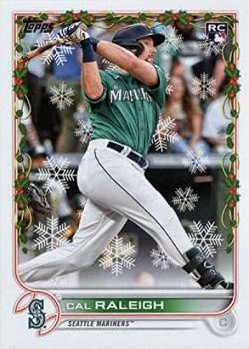 2022 Topps Holiday #HW175 Cal Raleigh NM-MT RC Rookie Mariners