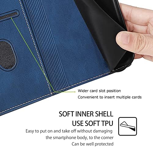 Husă portofel din piele CSTMCASE pentru versiunea Samsung Galaxy S21 FE 5G [nu Galaxy S21], suport pentru card de Credit Flip