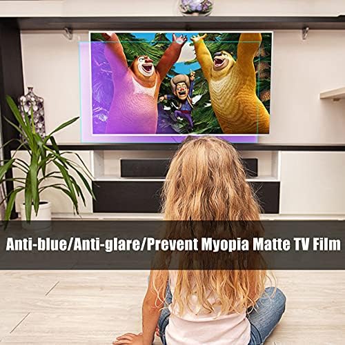 Kelunis Matte Anti -Glare TV Film Anti Blue Light TV Protector - fără amprente, protecție pentru ochi, reutilizabil previne protectorul ecranului de tulpină a ochilor, 46