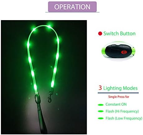 Holdall LED COLAR Light Light, USB Reîncărcat Gulere luminate strălucitoare în întuneric Faceți animale de companie în siguranță de pericol noaptea