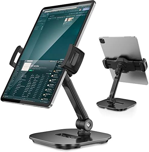 Stand de tabletă desktop actualizat Abovetek, tabletă pivotantă de 360 ​​° și suporturi de montare pentru birou pentru orice