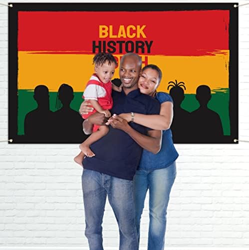 Black History Month Photo Standp Fundal Afro -American American Negru Pride Februarie Celebration Decoration Supply