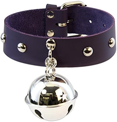 Pawstar Big Kitty Bell Collar Choker Leneal Real Made in SUA - Purple