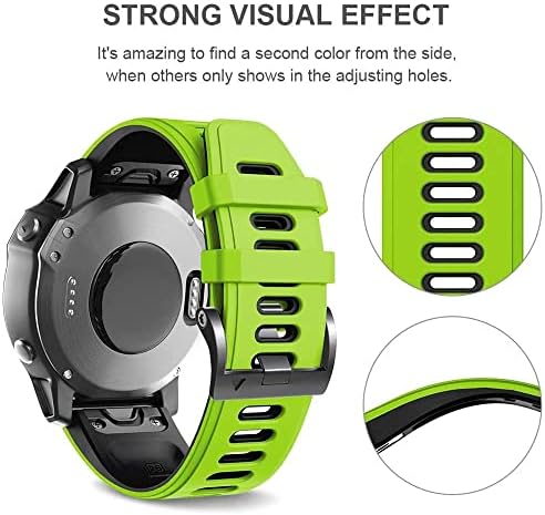 DJDLFA Sport Silicon Watch Band curea pentru încheietura mâinii pentru Garmin Fenix ​​7 7x 6 6x Pro 5x 5 Plus 3HR 935 22mm 26mm 26mm Easyfit Rapid Bandband