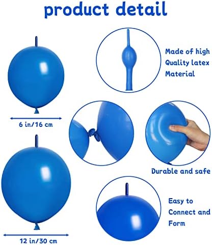 In-Jooyaa 6 inch 12 inch Clear Latex Link Balloon 200 PC-uri Link rapid baloane baloane conectate legate pentru decorarea petrecerii
