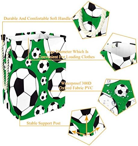 Inhomer mingi de Fotbal Sport Model de fotbal 300d Oxford PVC haine impermeabile împiedică coș mare de rufe pentru pături jucării de îmbrăcăminte în dormitor