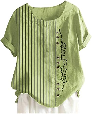Yubnlvae relaxat Trendy Casual bluze pentru femei pătrat gât Plus Dimensiune vara Maneca lunga Tricouri dungi ușoare