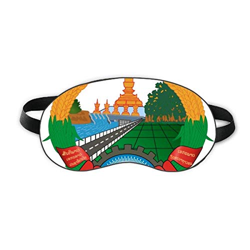 Laos Asia National Emblem Sleep Shield SHIELD NOAPTE SĂRBOLDĂ Blindfold Shade Cover