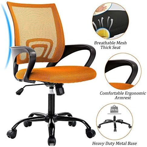 Faceți cunoștință cu scaunul de birou Perfect la mijlocul spatelui scaun modern de birou pentru computer executiv, scaun pivotant