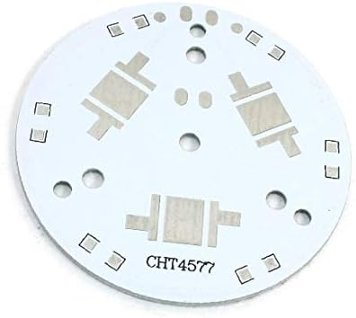 X-DREE 50mm 3 x 1W/3W/5W led rotund aluminiu PCB placă de bază placă de bază(50mm 3 x 1W / 3W / 5W LED placa de placa de circuit