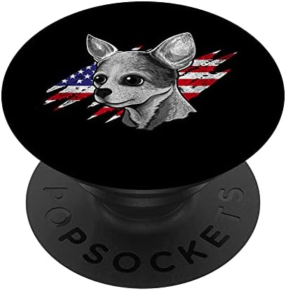 Chihuahua Chihuahueño American Flag Popsockets Swappable Popgrip