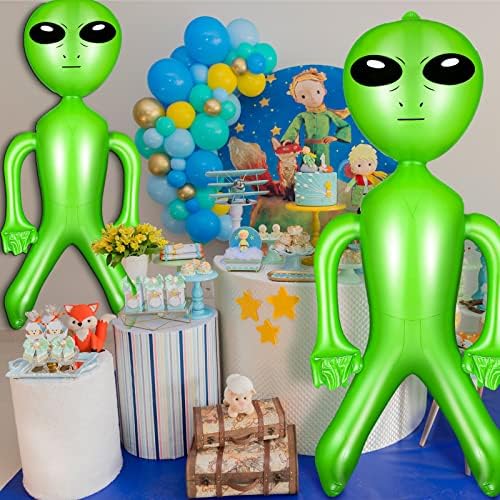 6 piese gonflabile extratereștri Jumbo 66 Inch Alien umfla jucării gigant Alien Blowup baloane pentru spațiu străin Tema Adult