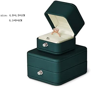 Seechf cutii de inel colier cutii de bijuterii depozitare bijuterii organizator de naștere cutia cadou pentru propuneri de