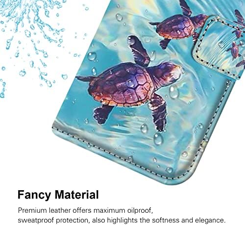 CNXAXXM portofel caz pentru Samsung Galaxy Note 20 5g Turtles cu Card sloturi Stand caracteristică și închidere magnetică PU
