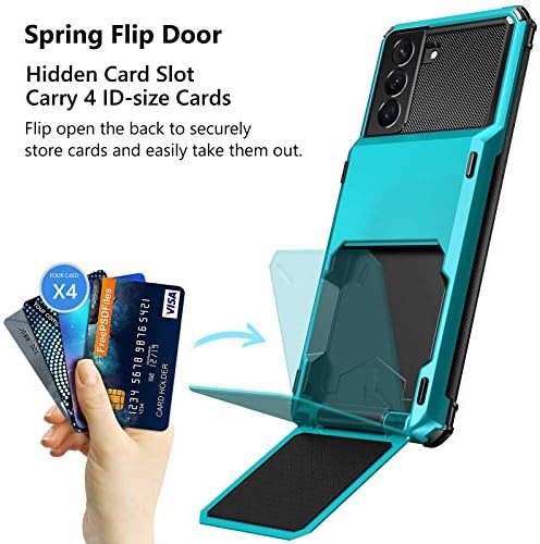 Vofolen pentru Galaxy S21 portofel caz pentru bărbați Femei 4-Card Flip Cover card de Credit titularul Slot spate buzunar dublu