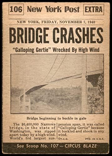 1954 Topps # 106 XCOA Bridge Bridge se blochează VG/Ex