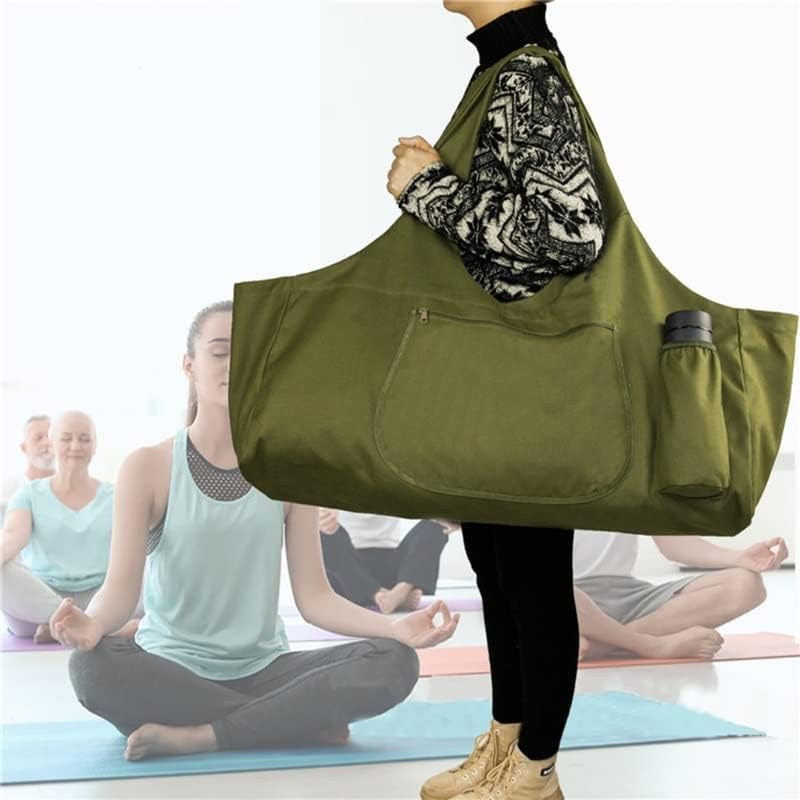EYHLKM mare capacitate Yoga Mat sac Sling Carrier Gym tote cu buzunare exercitarea curea umăr Husă