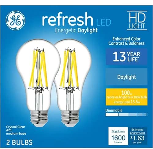Ge Refresh LED 100 Watt echivalent A21 Lumina zilei Dimmable LED bec