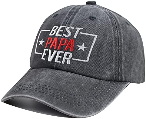 Cel mai bun Papa vreodată pălării pentru bărbați, reglabil brodate spălare bumbac tata Ziua de nastere Baseball Cap