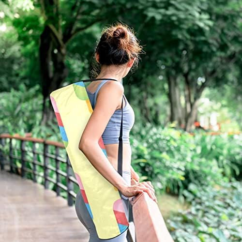 Yoga Mat Bag exercițiu Yoga Mat Carry Bag colorat Popsicles model de vară, 6. 7x33. 9in / 17x86 cm Yoga Bag se potrivește majorității