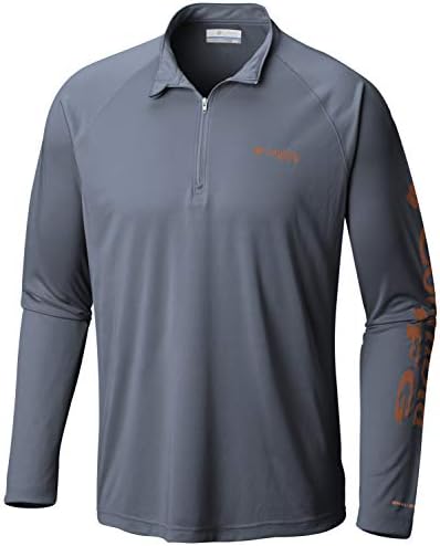 Columbia Men ' s Terminal Tackle 1/4 Zip Shirt, protecție solară, Umiditate Wicking Material