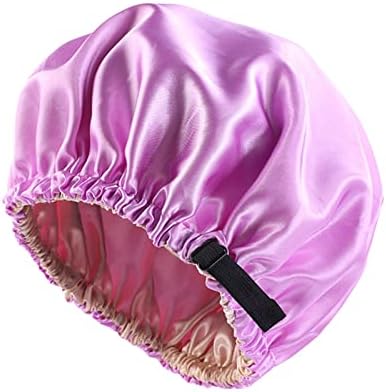 Femei ploaie pălărie imprimare Satin Bonnet Pălării reglabile somn mătase Bonnet bărbați 2layer satin căptușite dormit Cap Wrap