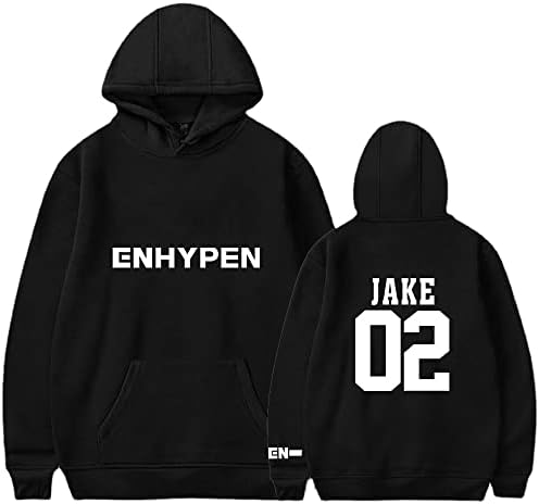 Marllegebee Kpop Enhypen Merch Hoodie Jake Jay 02 Mânecă lungă pentru bărbați Pullover pentru femei 90 Hip Hop haine tinerești