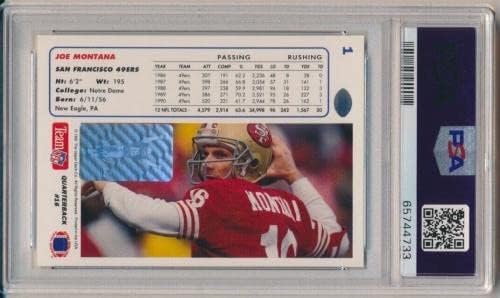 1991 Upper Deck Joe Montana Promos Card semnat #1 49ers PSA 9 Auto 10 - Carduri de fotbal nesemnate