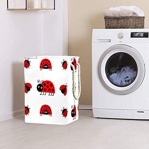 Ladybug Ladybird Icon Set 300d Oxford PVC haine impermeabile împiedică coș mare de rufe pentru pături jucării de îmbrăcăminte în dormitor