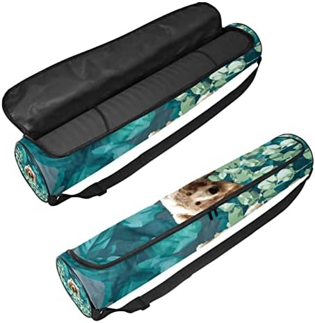 Peekaboo Bear Yoga Mat Bags full-Zip Yoga Carry Bag pentru femei bărbați, exercițiu yoga mat Carrier cu curea reglabilă