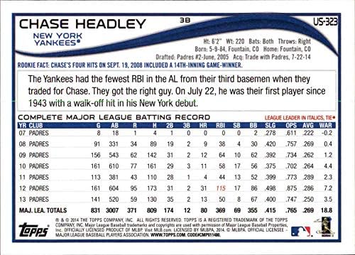 2014 Topps Update US-323 Chase Headley NM-MT Yankees