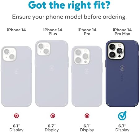 Husă Speck iPhone 14 Pro Max-protecție împotriva căderii, rezistentă la zgârieturi, construită pentru Husă MagSafe iPhone cu