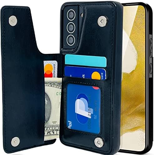 S-Tech caz pentru Samsung Galaxy S22 Ultra-6.8 portofel foto card numerar titularul Slot Protector cu incuietoare magnetice