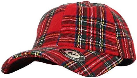Withmoons Baseball Cap Tartan Plaid Check Winter Cotton Hat KR11087