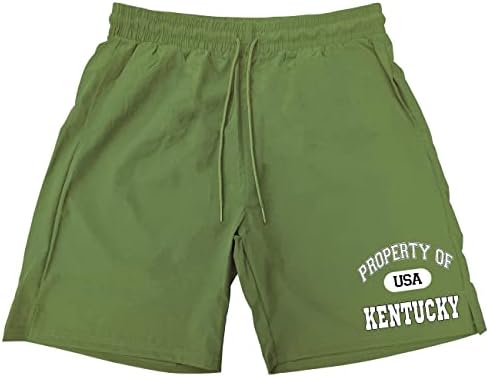 Proprietatea bărbaților din Kentucky SUA H957 Athletic Nylon Running Antrenament Pantaloni scurți