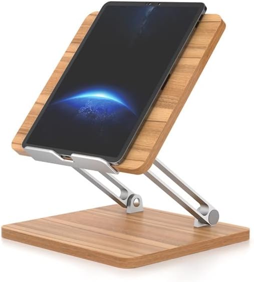 FZZDP Universal Wood Desktop Tablet Stand Metal Reglabil Metal Suport pliabil